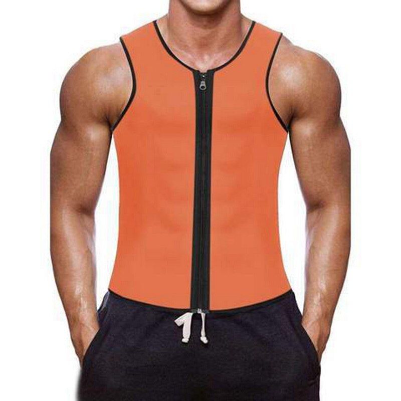 Muyogrt Men Sauna Vest Workout Body Shape Abdomen Reducing Shapewear Sweat Girdle Waist Trainer Belt Corset Tank Top Fat Burning