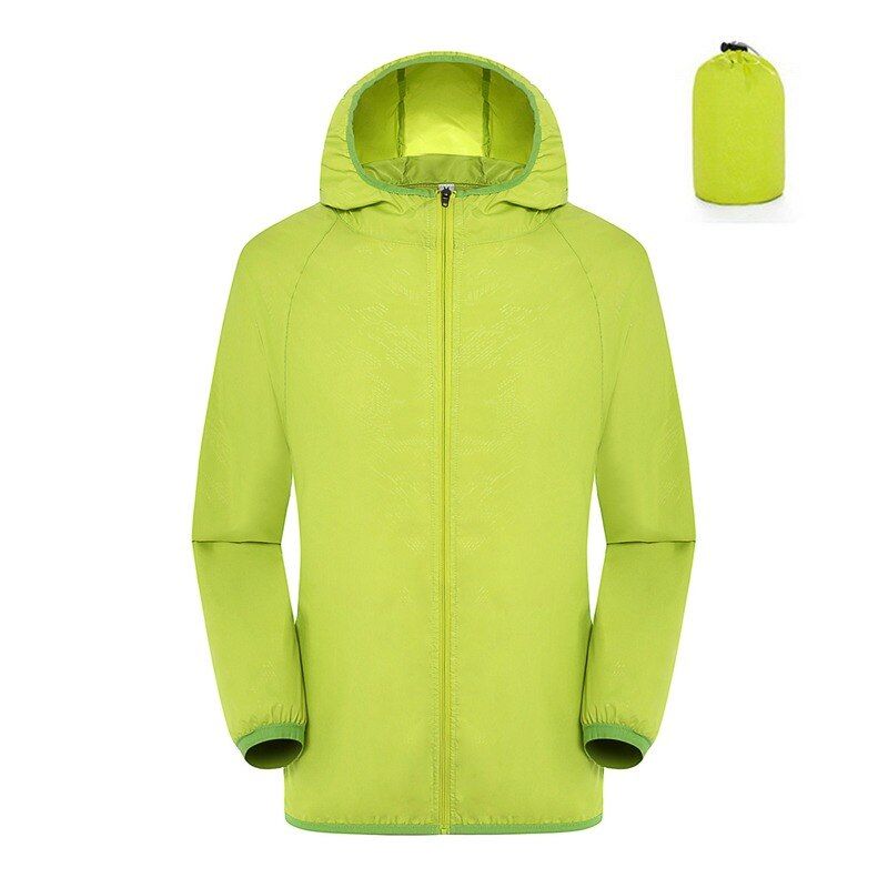 Hiking Waterproof jacket UVSun Protection breathable jacket ultralight Zipper Hooded Cardigan for Camping Hiking Fishing
