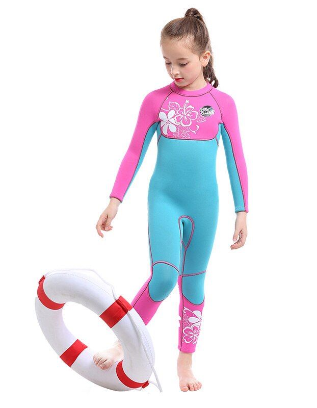 Long Sleeve Back Zipper 3MM Neoprene Wetsuit Diving Suit Surf Drysuit Thermal Swimwear Kids Sailing Clothes Full Body Suit