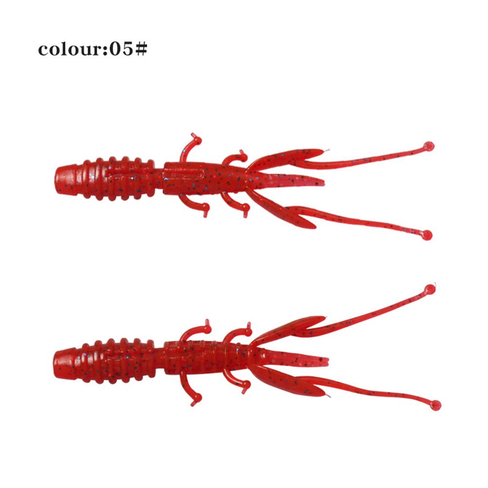 12 Pcs/set Silicone Shrimp Type Soft Bait Thread Body Bionic Lure Soft Worm Shape Fishy With Salt Swimbait Jigging 85mm 2.2g