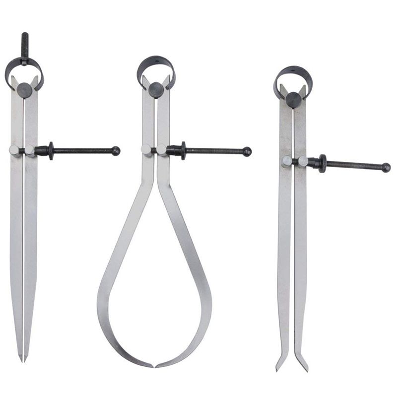Spring Inside Outside Divider Caliper Set 8-Inch Machinist Tools 3-Pack