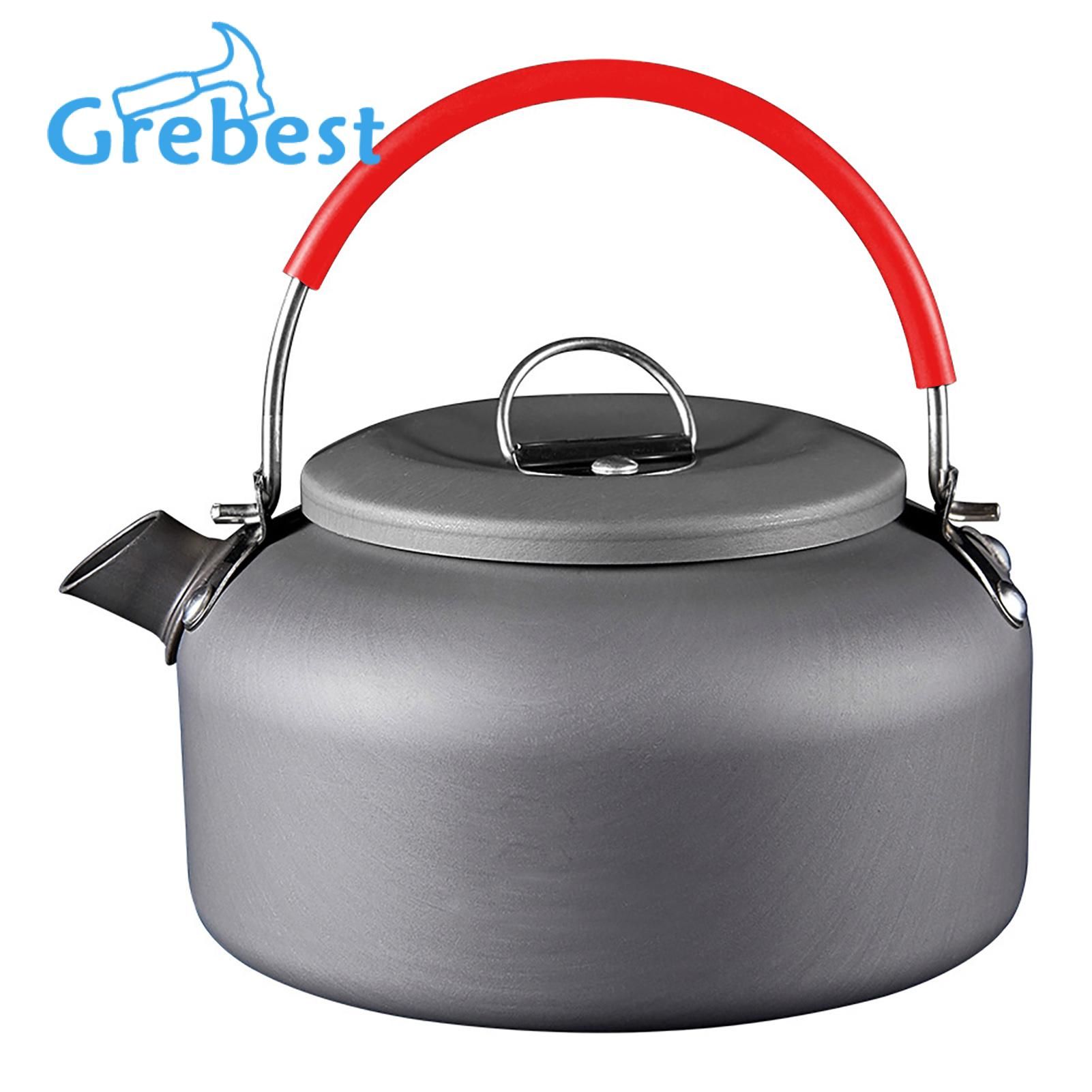 Grebest Camping Teapot Wear-resistant Multifunctional Camping Water Coffee Kettle