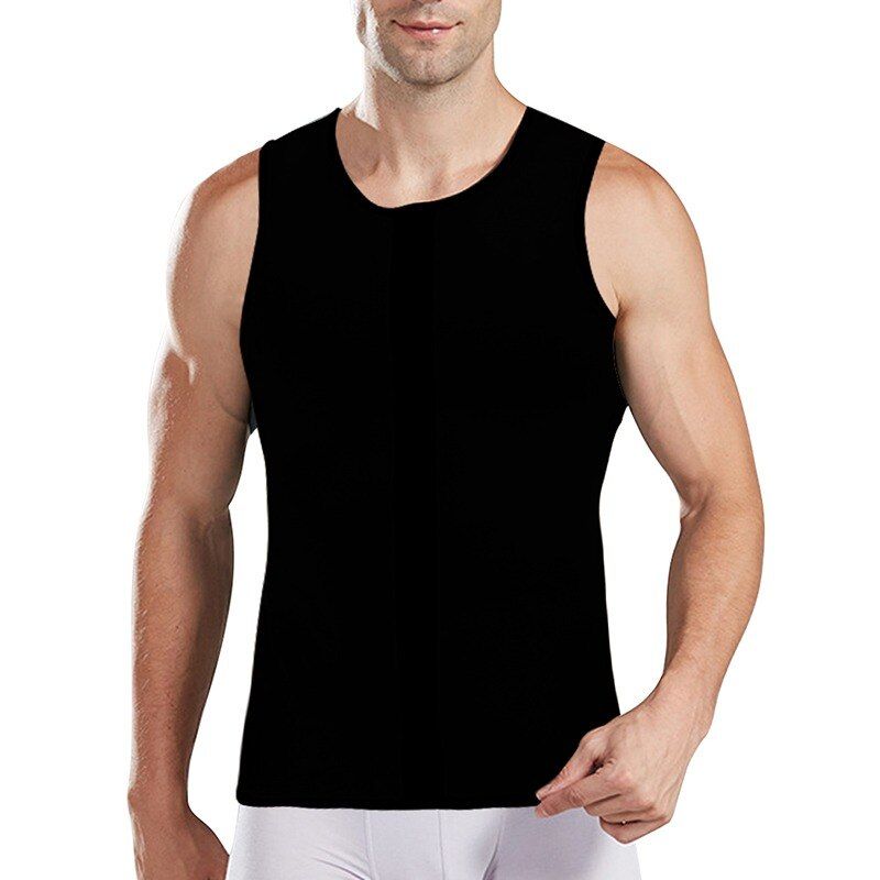 Men Body Shaper Sauna Vest Waist Trainer Double Belt Sweat Shirt Corset Top Abdomen Slimming Shapewear Fat Burn Fitness Top