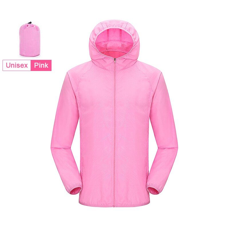 LNGXO Uni Waterproof Outdoor Sport Jacket Men Women Hiking Camping Quick Dry Windbreaker Sun-Protective Rain Coat