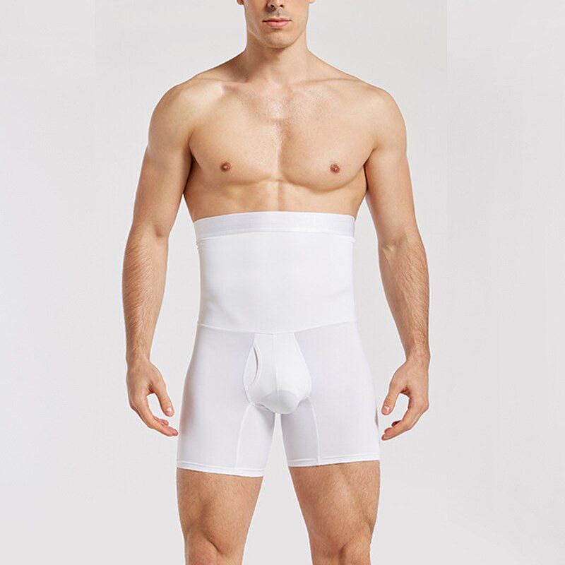 Men Tummy Control Shorts High Waist Slimming Body Shaper Compression Shapewear Belly Girdle Underwear Boxer Briefs M To 3XL