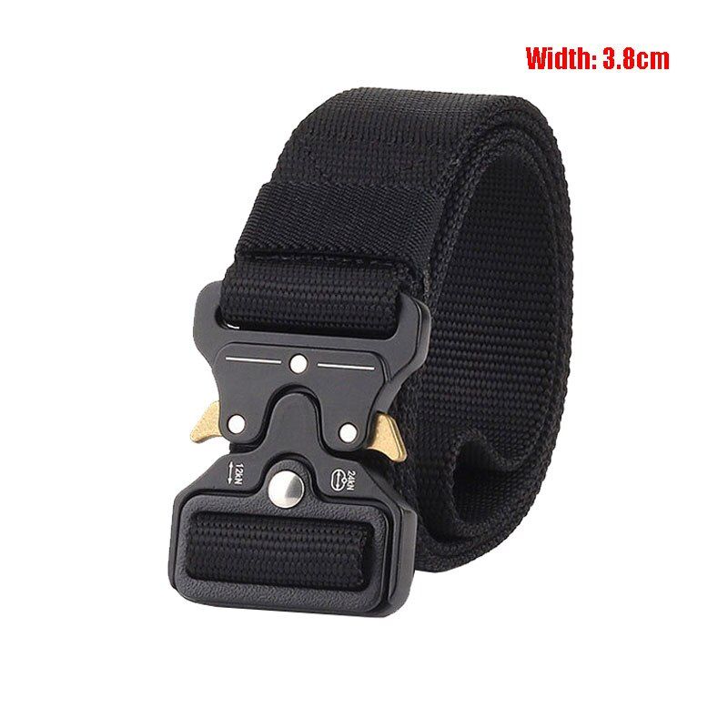 Military Tactical Belt Men Nylon Waist Belt with Metal Buckle Heavy Duty Training Belts Accessories Wide 4.3cm 135CM