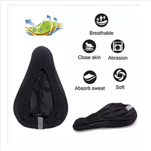 Bike Bicycle 3d Gel Silicone Saddle Cover Seat Pad Bicycle Padded Soft Cushion Comfort Gel Seat Cover Bicycle Accessories