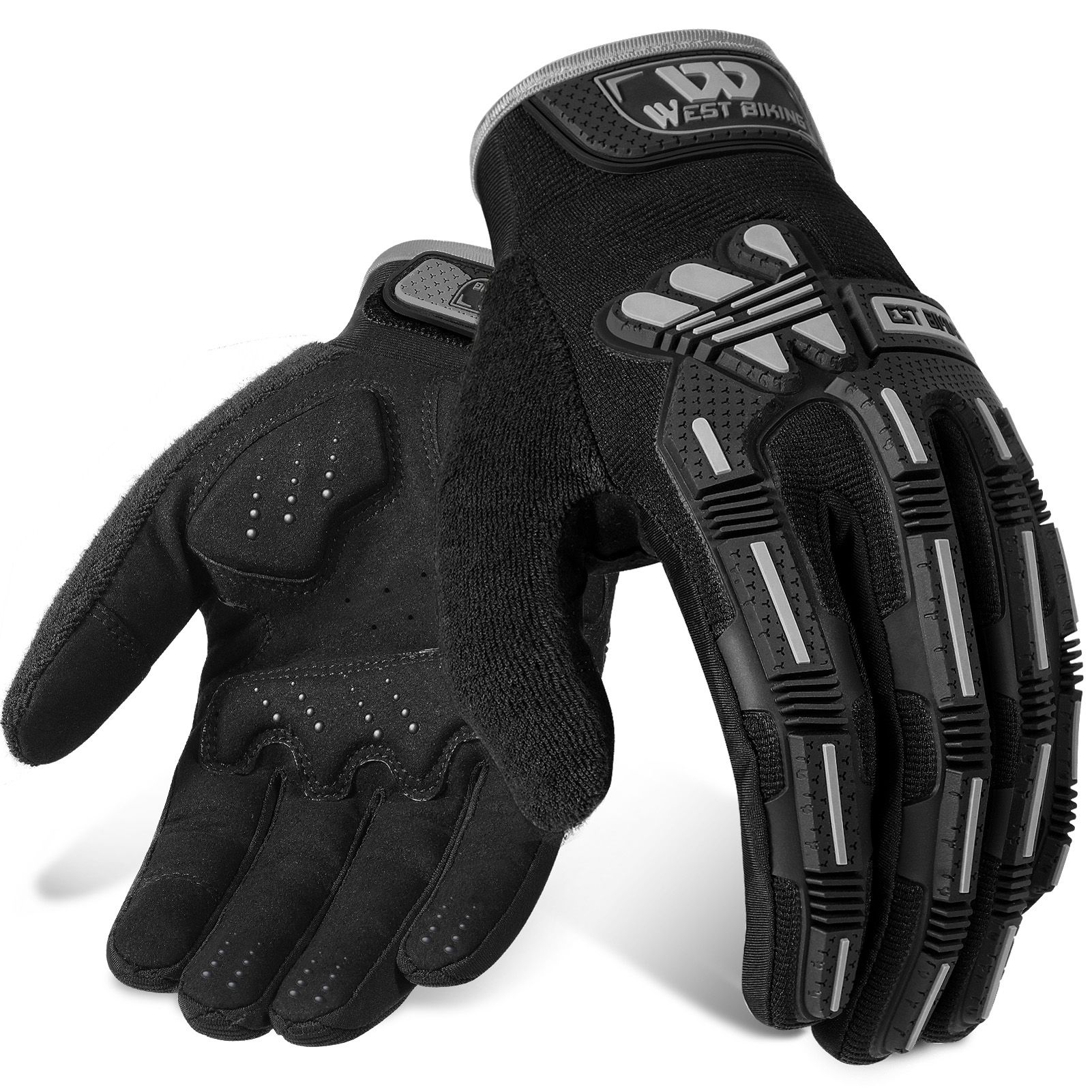 WEST BIKING Riding Glove Full Finger Bike Glove Not Slip Glove Motorcycle MTB Bicycle Touchs Screen Cycling Glove