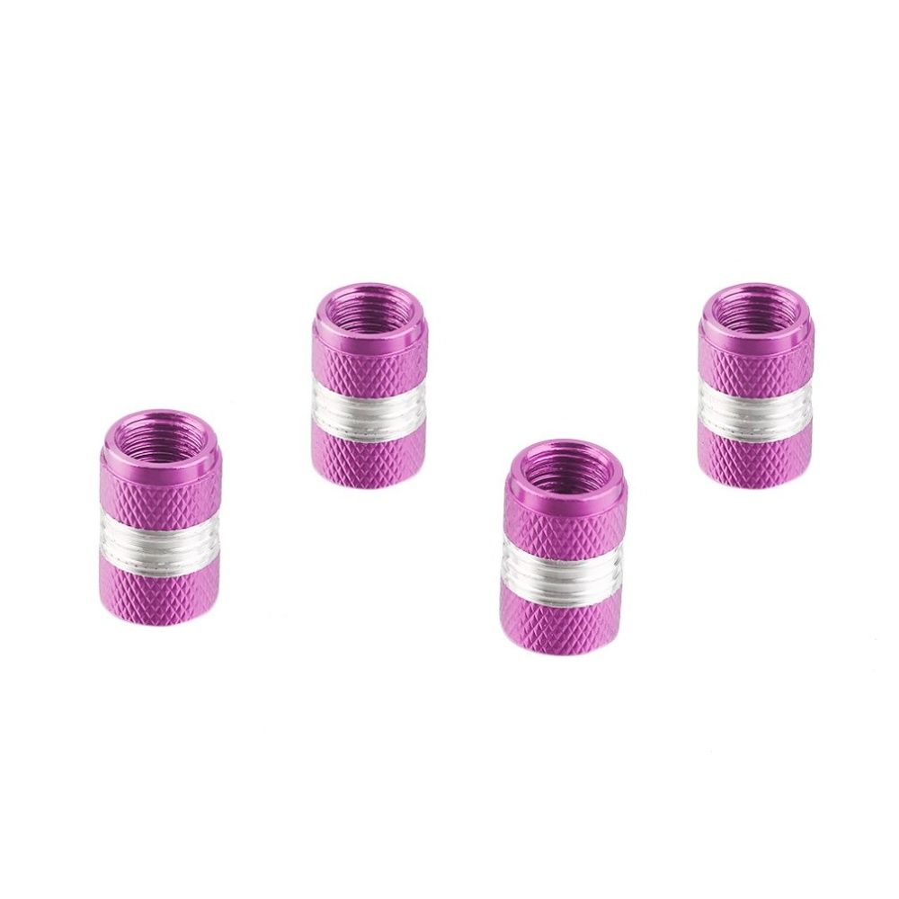 Tire/Rim Valve/Wheel Air Port Dust Cover Stems Caps  For Car 4 X Aluminum Purple