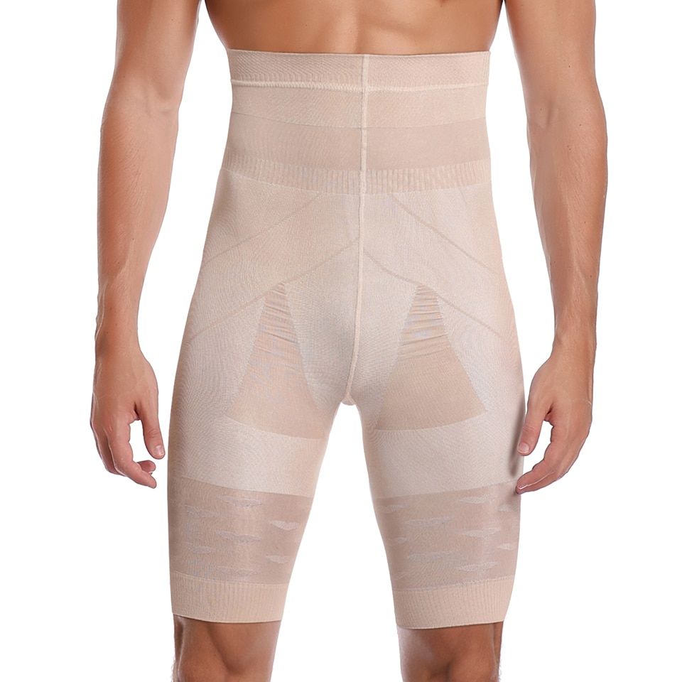 Men Body Shaper Tummy Control Shorts Shapewear Belly Girdle Boxer Briefs High Waist Slimming Underwear Leg Compression Panties
