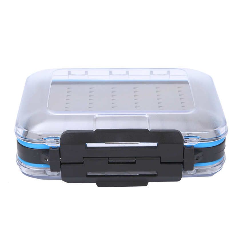 Fly Fishing Case ABS Waterproof Dual Layer Box Flies Lure Simulation Fish Bait Storage