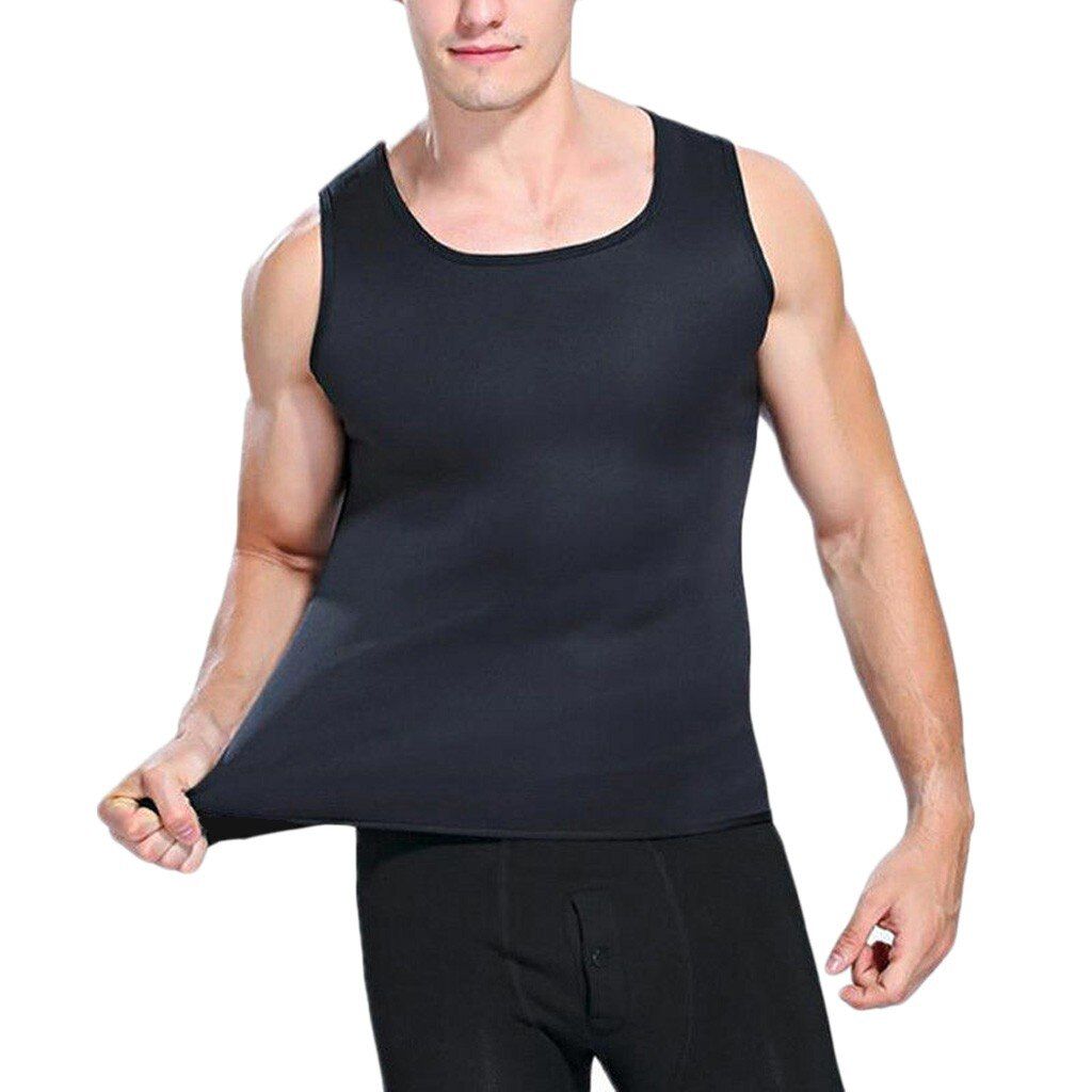 Men's Body Shapewear Corset Vest Shirt Neoprene Sauna Thermo Sweat Body Shaper Slimming CorsetTummy Belly Control Underwear#0323
