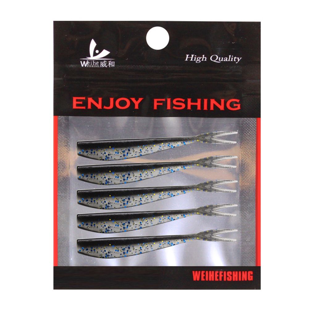 5 Pcs/ lot Soft Bait 7cm1.2g PVC  Baits Artificial Soft Bait Worm Fish Lure