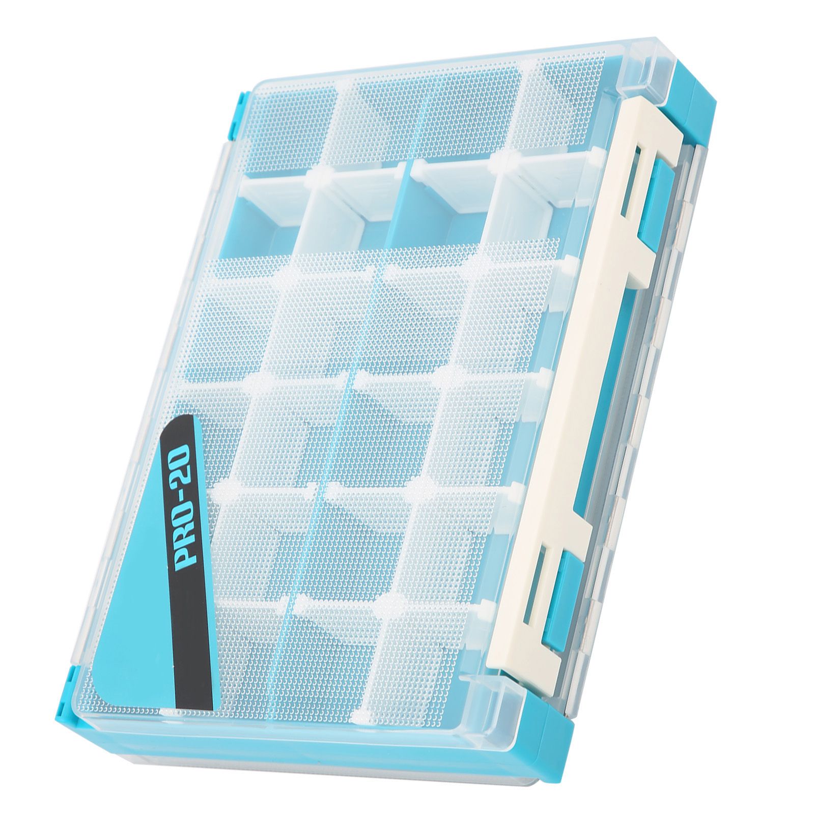 Removable Dividers Double Sided Fishing Tackle Box Plastic Lures Hooks Organizer Case Storage Tray