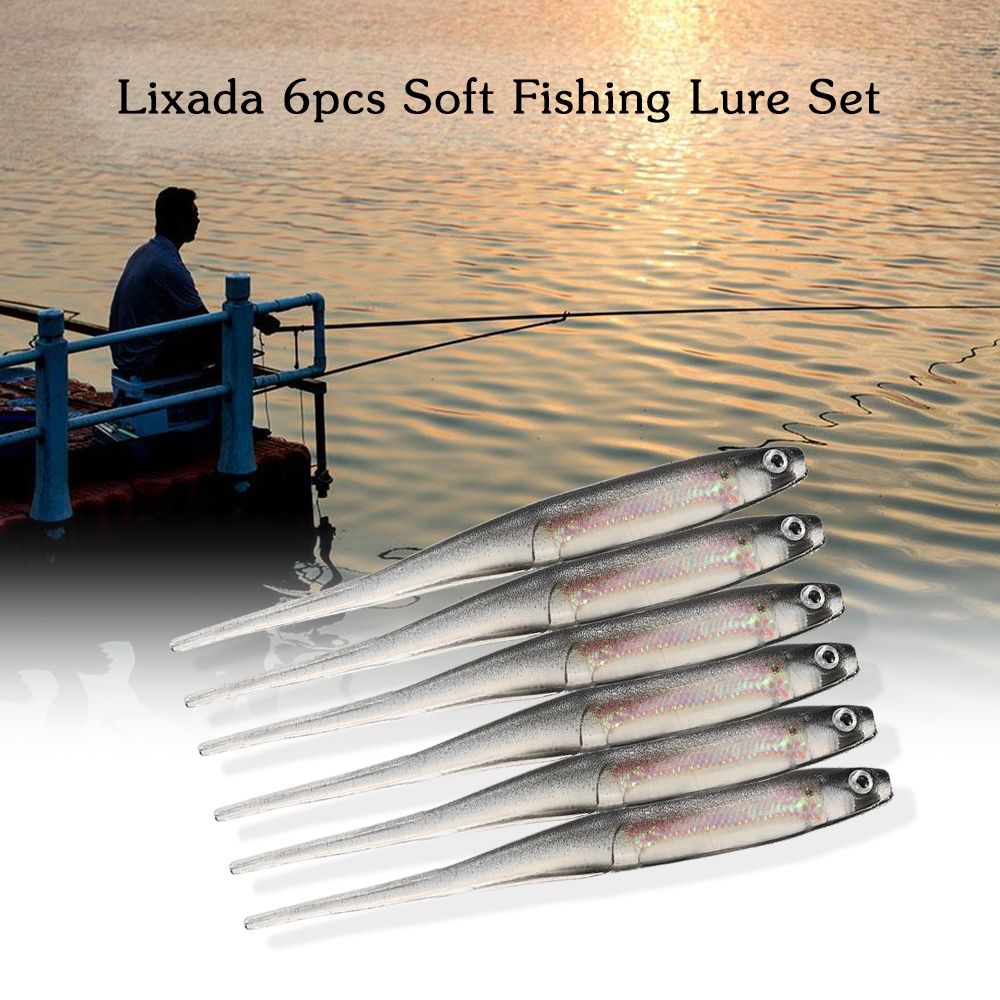 6PCS 9cm 3g Fish Type Soft Fishing Lure 3D Eyes Soft Lure Soft Bait Sea Fishing Lure