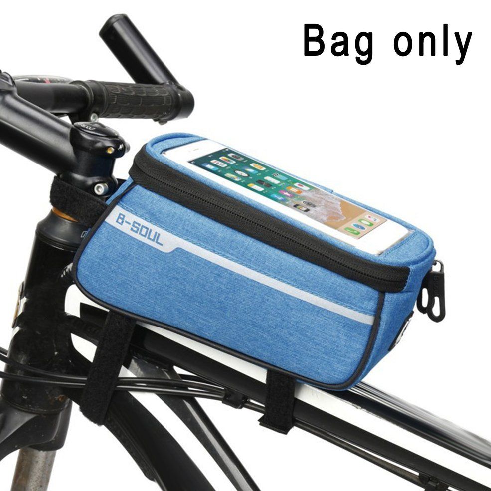 Mountain bike bag front beam bag bike bag road bike front bag riding equipment saddle bag upper tube bag-blue