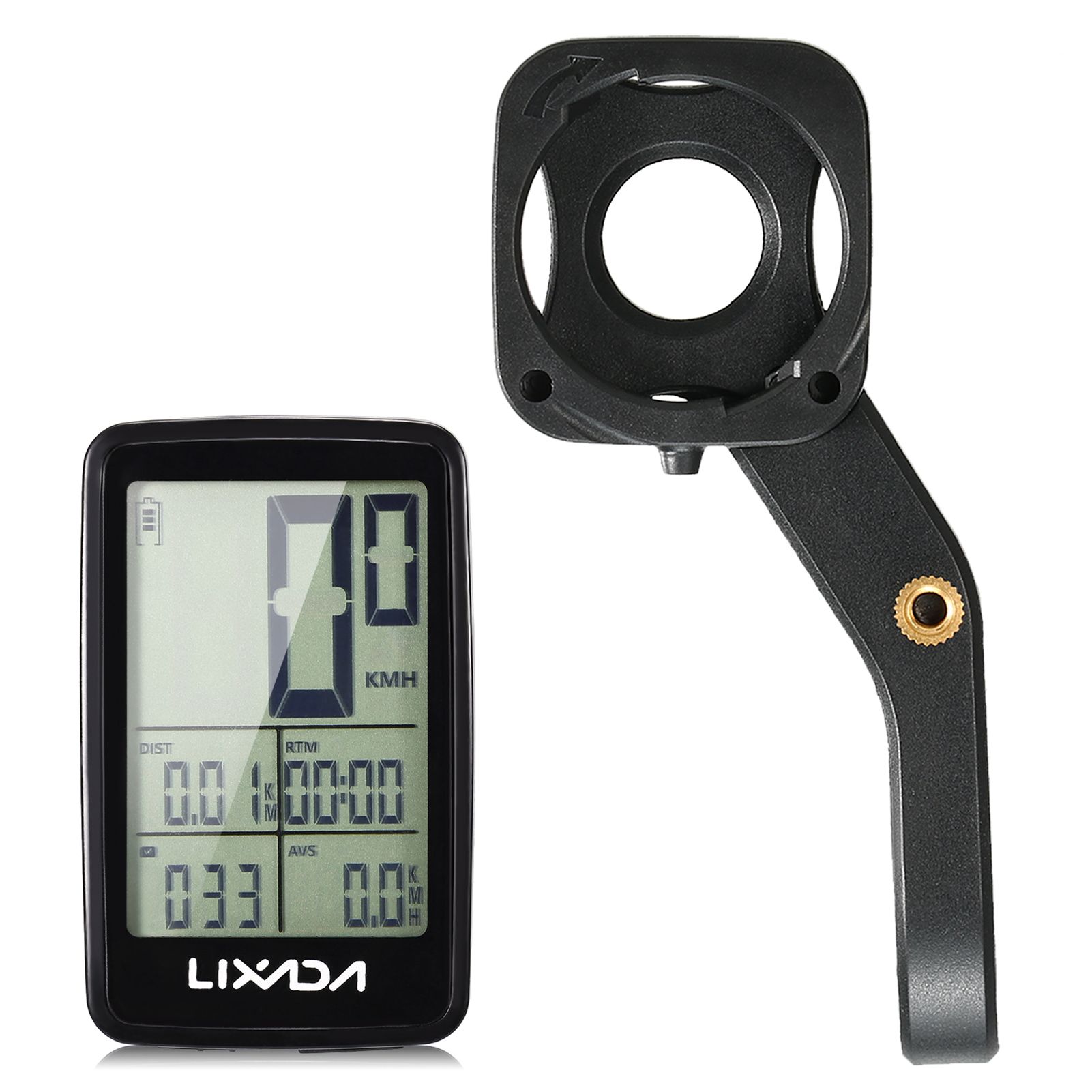 USB Rechargeable Wire-less Bike Cycling Computer Bicycle Speedometer Odometer with Computer Mount Holder