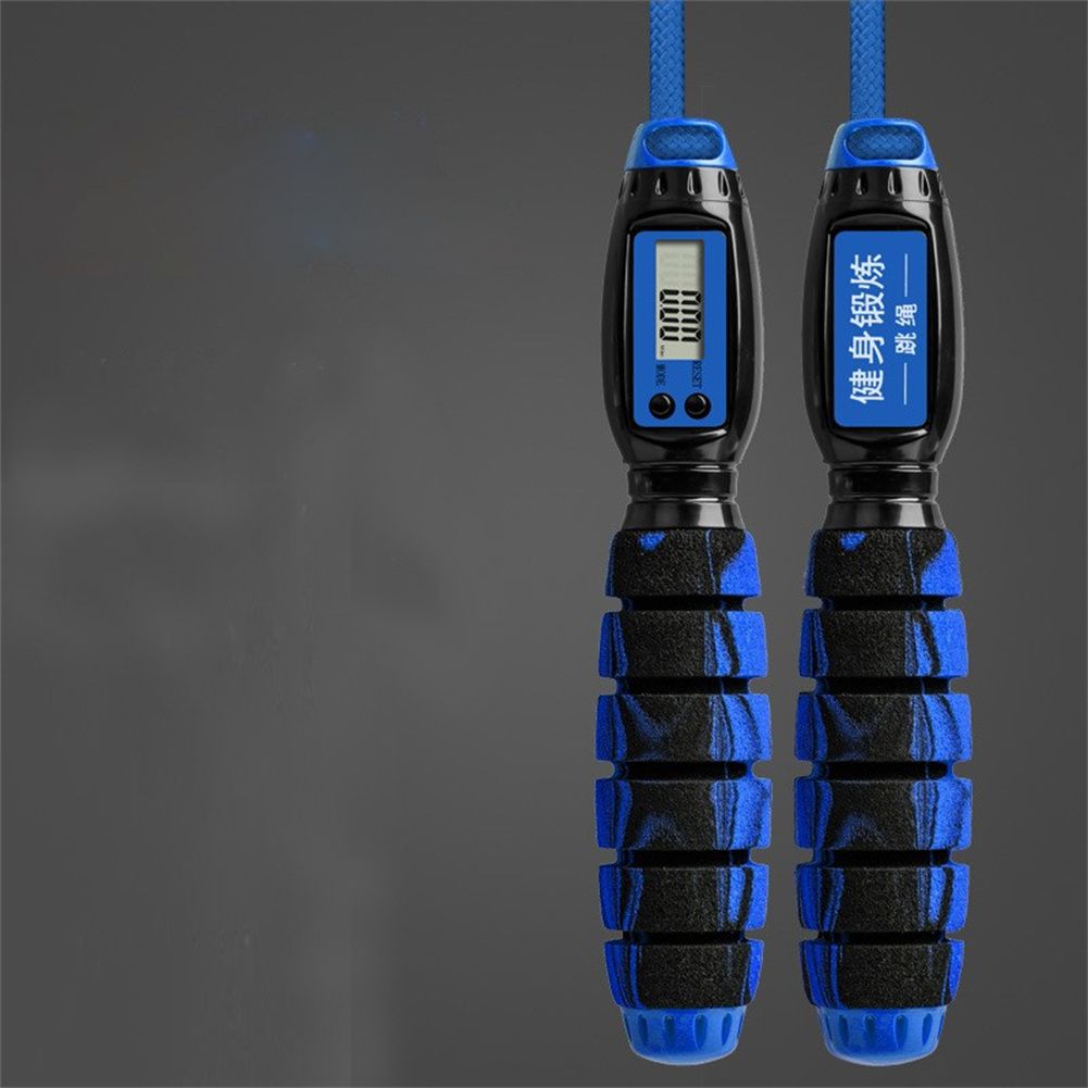 Men Women Electronic Calorie Counting Skipping Rope 360 Degree Rotating Anti-winding Load-bearing Handle Fitness Weight Loss Jump-rope