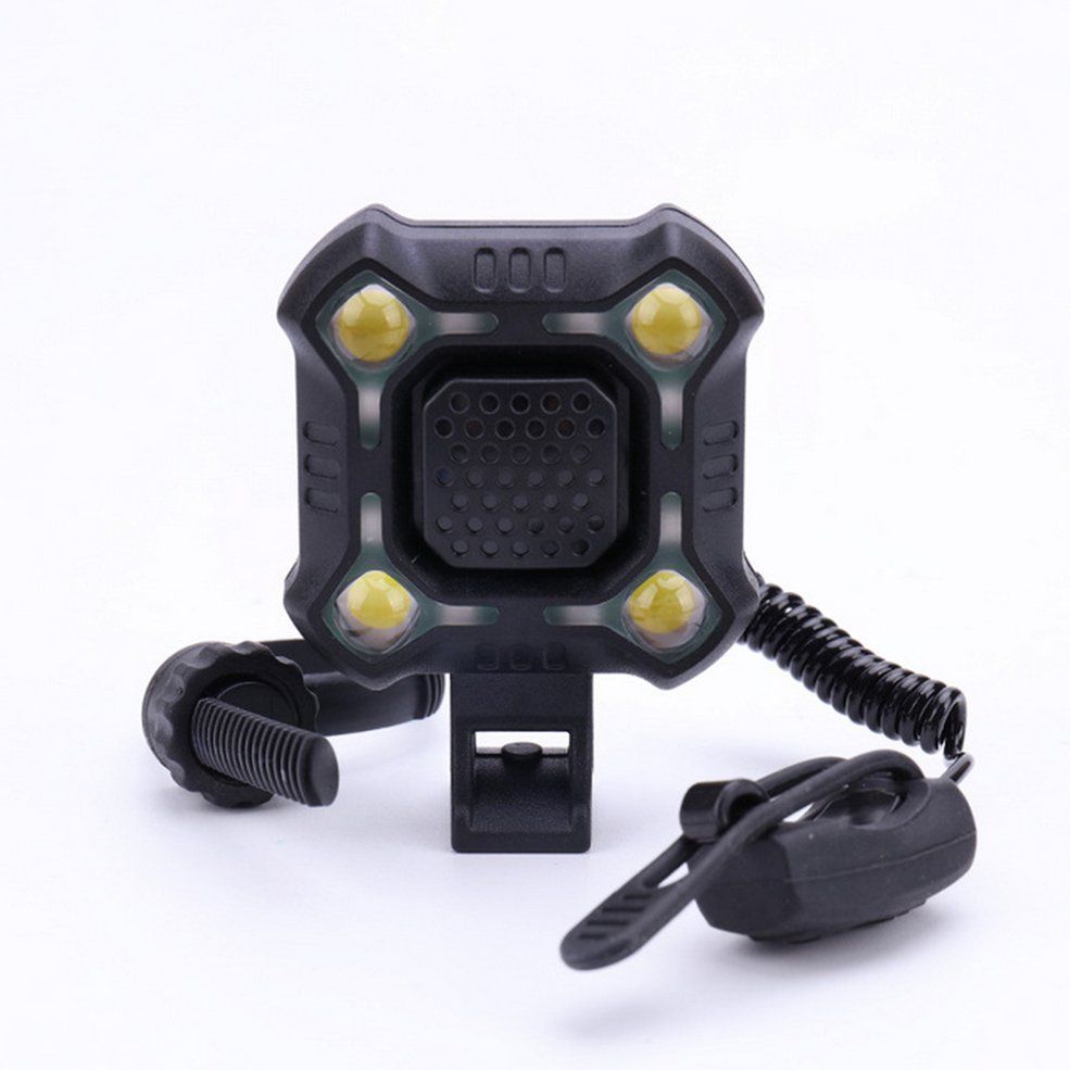 Ultra Bright Electric Bicycle Bell USB Charging Bike Horn Light Cycling