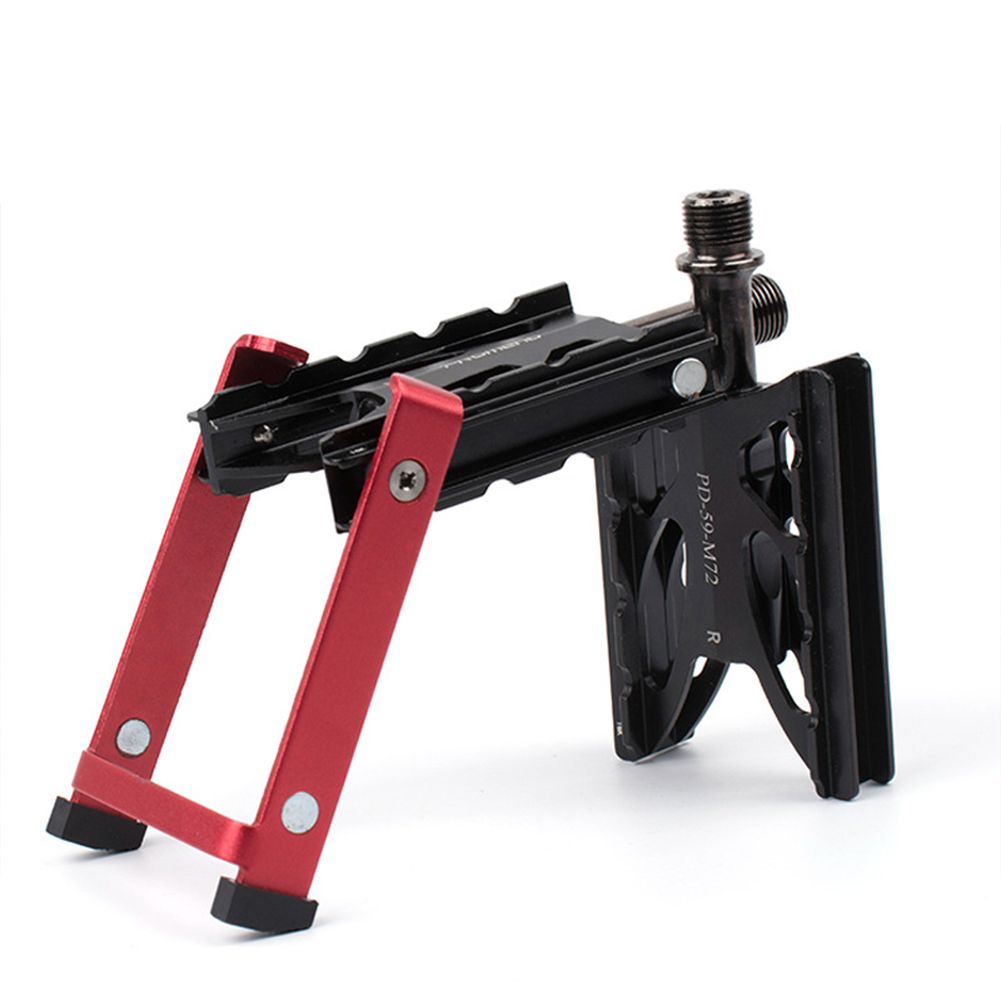 1 Pair Of Aluminum Alloy Bike  Pedal Stand Folding Bike Pedal Light Smooth Oil Pedal