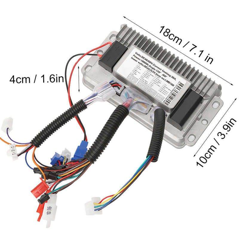 Ebikes Controller 1000W Brushless Sine Waves 48V-60V Universal 3 Mode Cast Aluminium Parts
