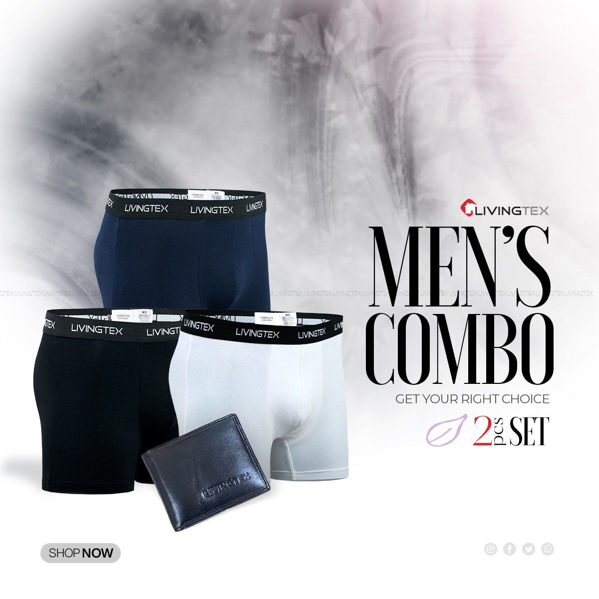 Men's 3 pcs Boxer & Men's Wallet Combo For men_ Premium Quality for Men