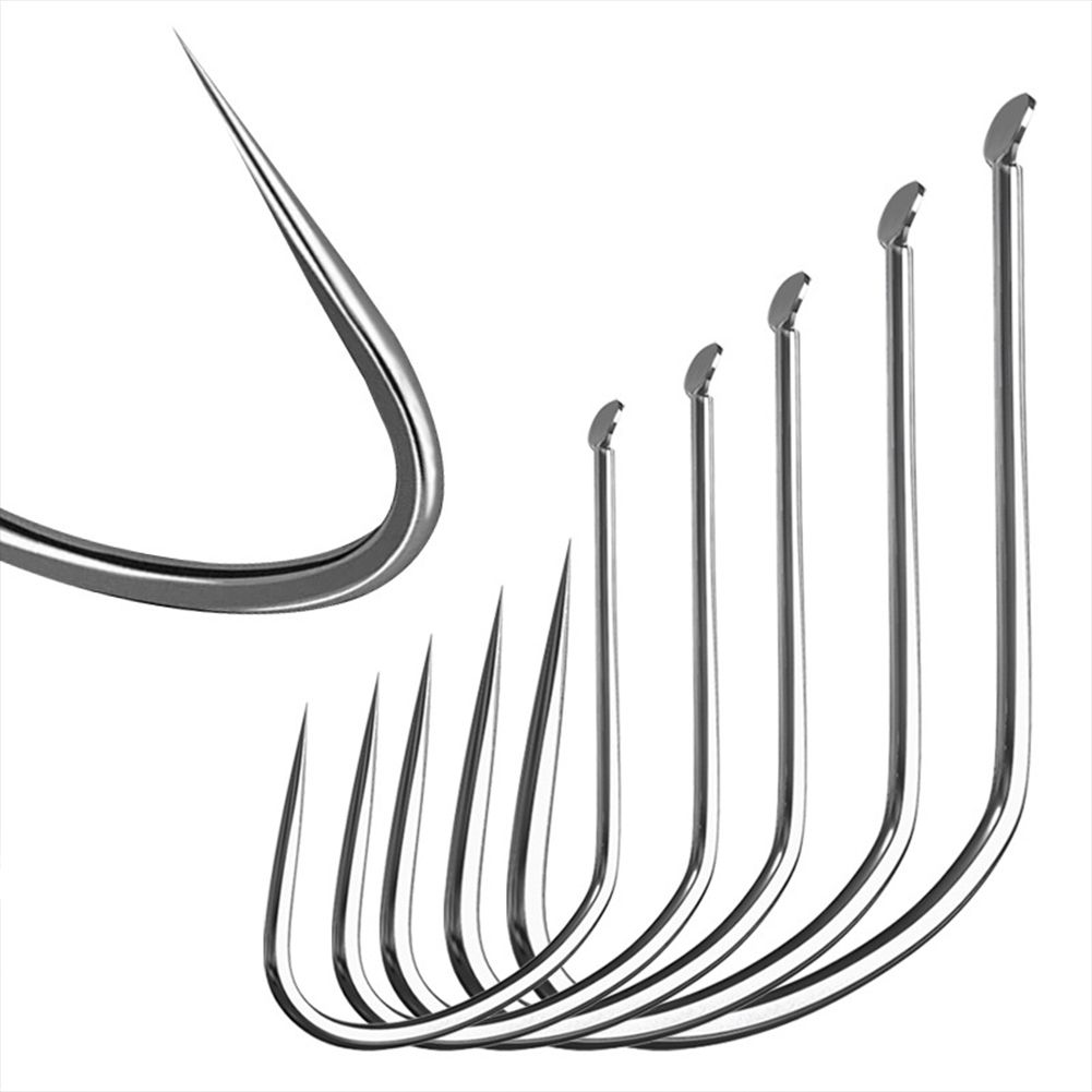 50 Pcs/set Fishing  Hooks 4#-10# Carp Hook runking Athletics Barbless  Hook Fishing Accessories