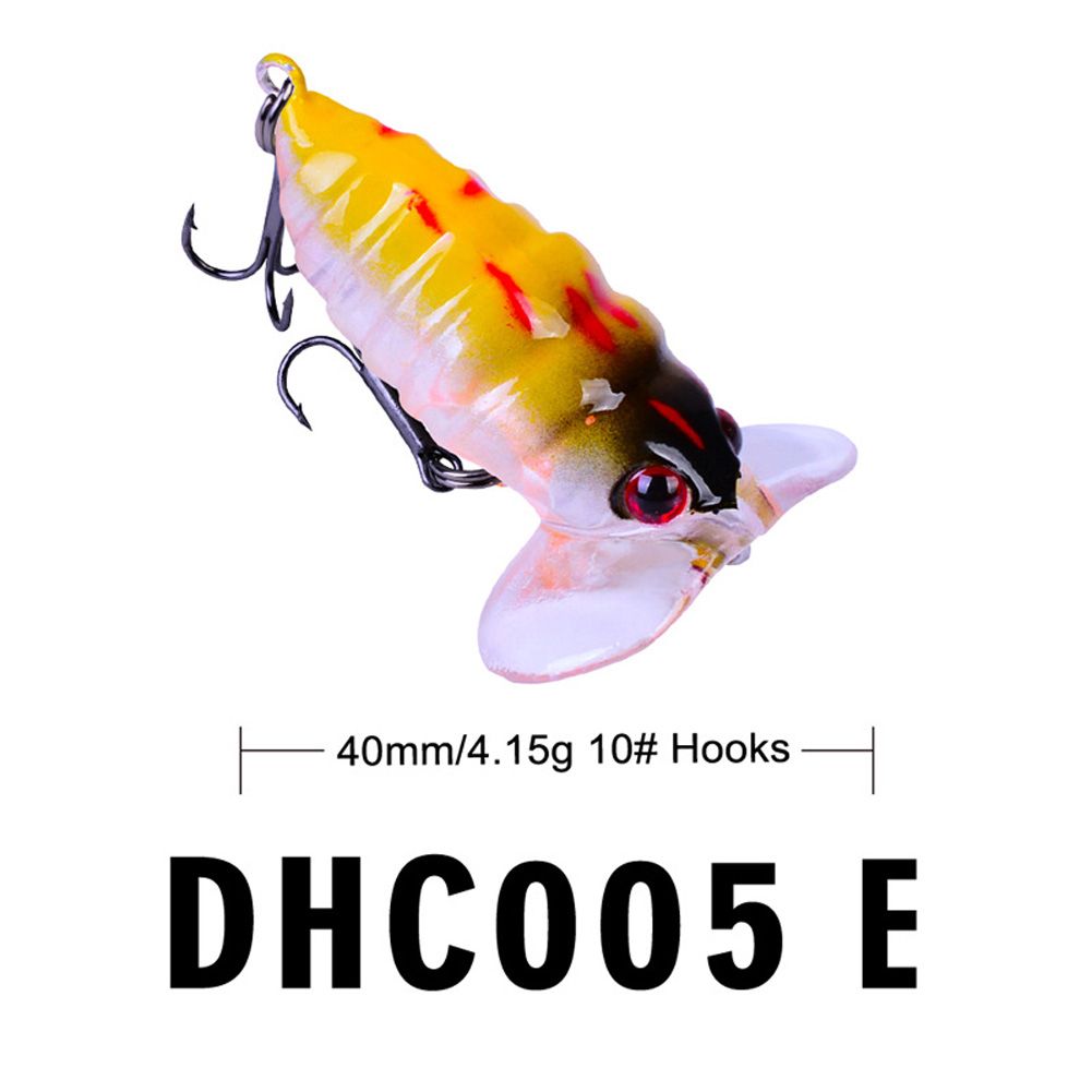Yfashion 4cm/4.2g Insect Cicada Lure Bait Bionic Hard Fishing Baits