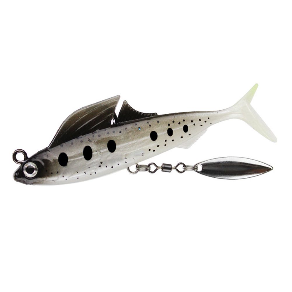 Fishing Bait  Head Fishing Bait 8.5cm 12.5g With Sequins Single Hooks ulation Soft Fishing Lure