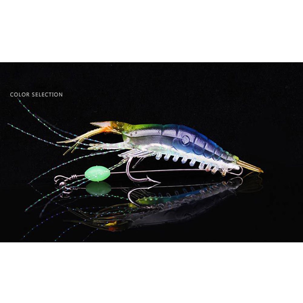 Fishing Lure Artificial Shrimp Bait 9cm 6g Soft nous Hook Bead Lure