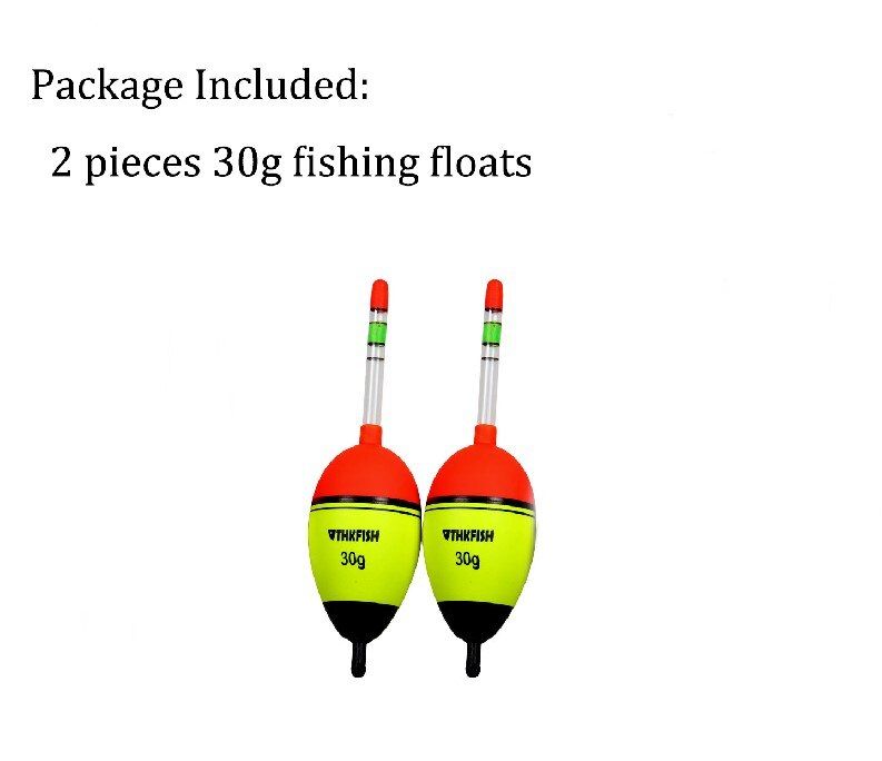Night Glow Fishing Float 2pcs 5g 15g 30g 40g EVA Fishing Floats Lighting Floats For Night Fishing