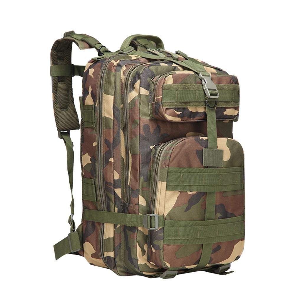 Camping Backpack 45L Survival Gear Pack Big Capacity Molle Bag Functional Daypack Rucksacks for Outdoor Travel Hiking Shooting
