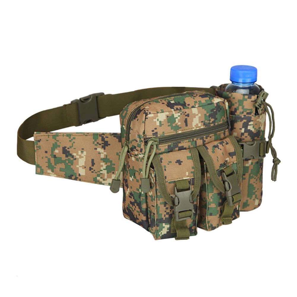 Yfashion Men ravel Waist Bag actical Waist Pack Pouch With Water Bottle Holder Waterproof 800D Nylon Belt Bum Bag
