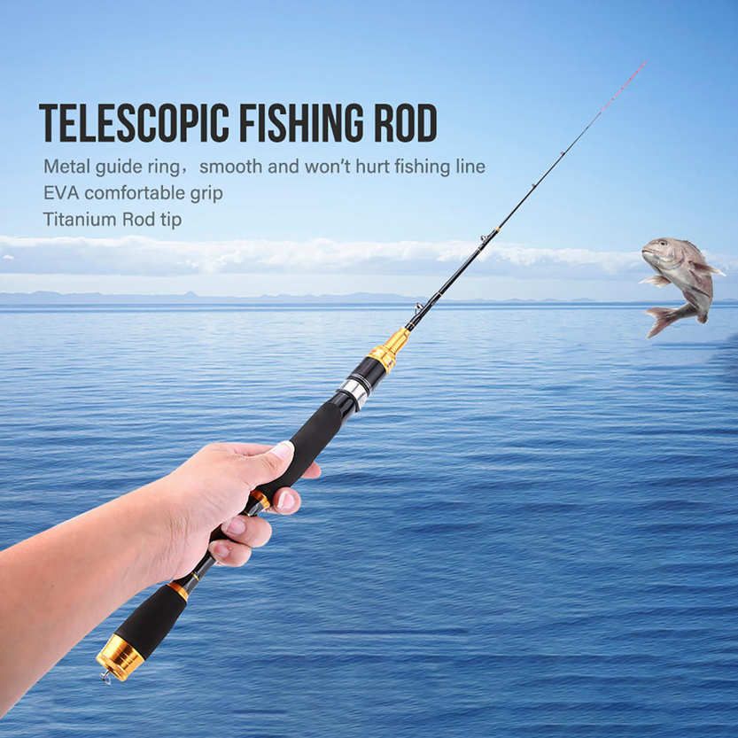 Lightweight Carbon Fiber Fishing Rod Spinning Sea Saltwater Pole 90-120cm GG