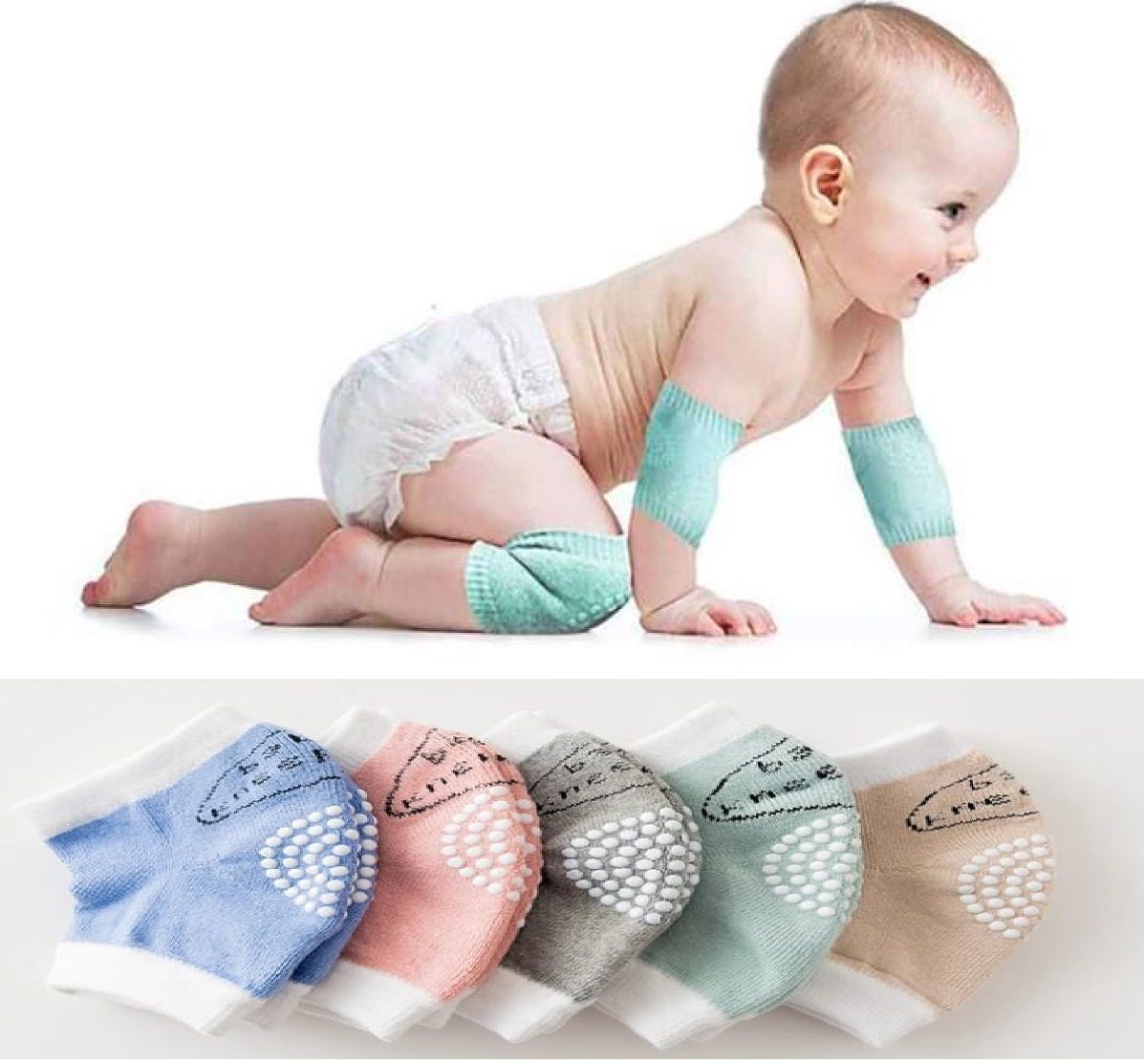 Knee & Elbow Support Pad For Kids With Dots - 1pair