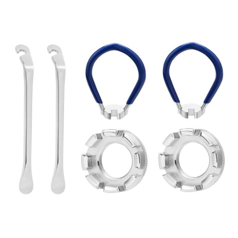 6 Pcs Bicycle Tire Lever Bicycle Spoke Wrench Kit, Bicycle Rim Nipple Wrench Spoke,Bicycle Spoke Tool Bike Tyre Lever