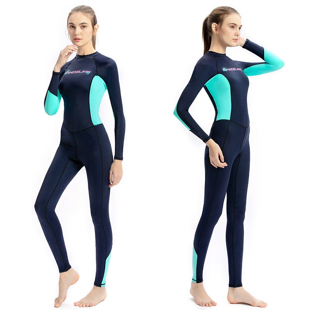 Women Wetsuit Quick Dry Long Sleeve Full Body Diving Suit for Water Srts Anti-UV Swimming Suit Vintage Swimwear Surfing Suit