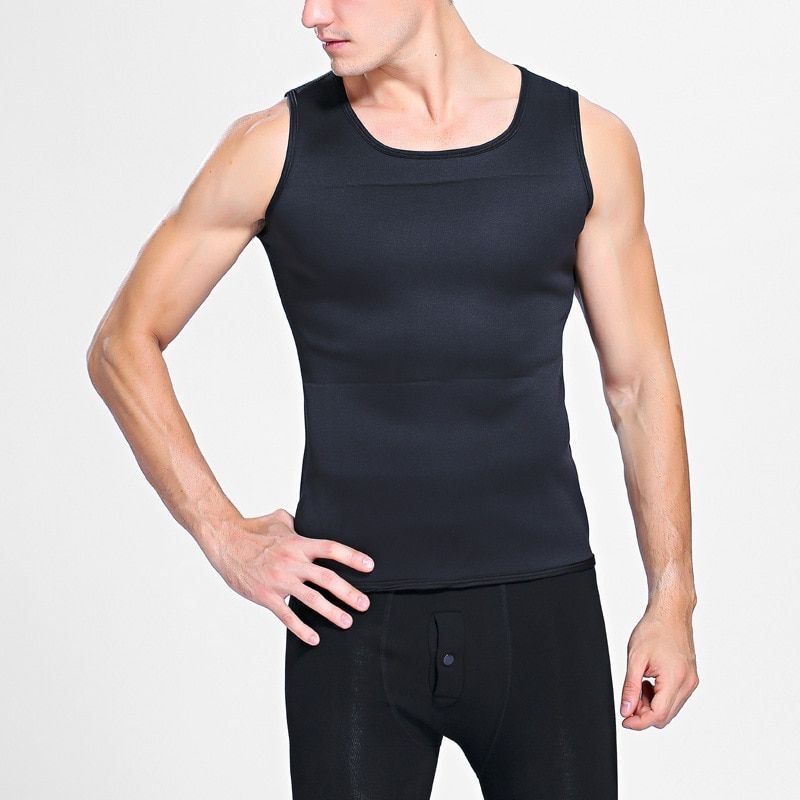 Men's Slimming Body Shapewear Corset Vest Shirt Neoprene Sauna Shaper Compression Abdomen Tummy Control Waist Cincher Underwear
