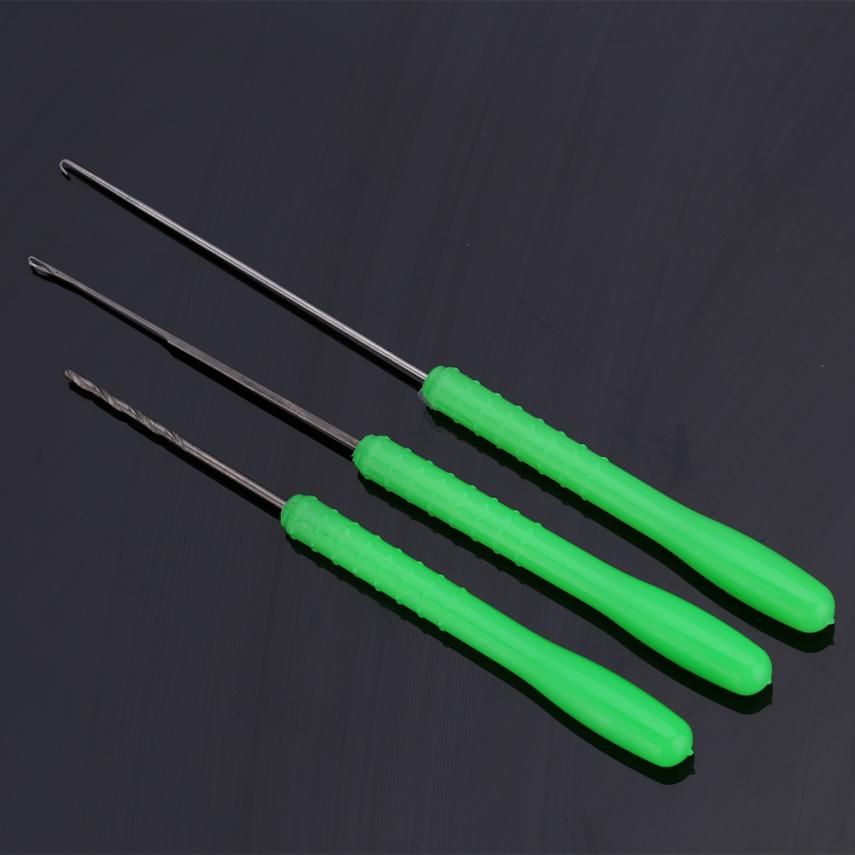 3PCS Carp Fishing Boilies Bait Drill Baiting Needle Gate St ger Hair Rigs Splicing Making Tools Loading cessory