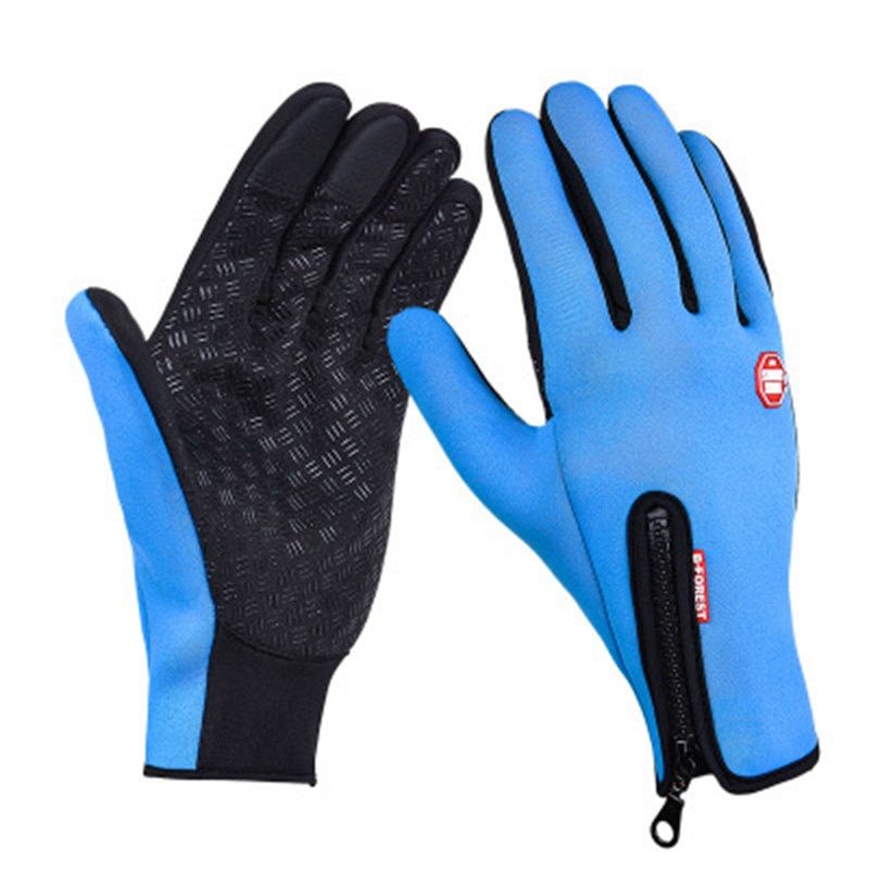 Windstopers Gloves Anti Slip Windproof Thermal Warm Touchscreen Glove Breathable Tactico Winter Men Women Black Zipper Gloves