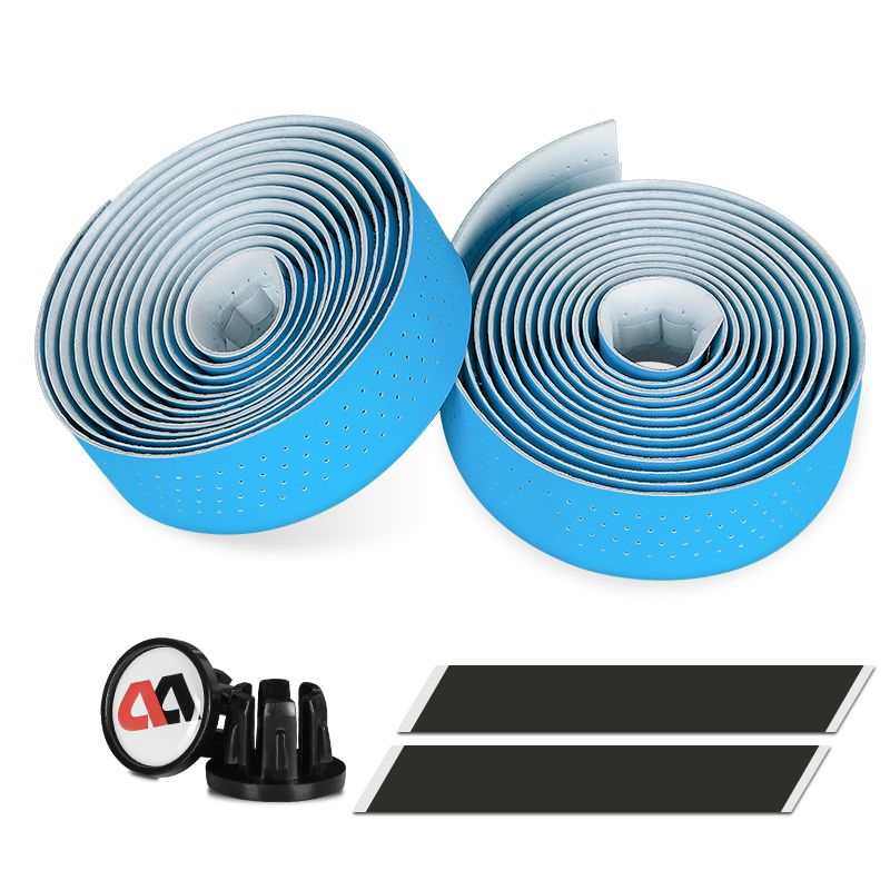 Bicycle Handlebar Tape Road Bike PU Leather Perforated Belt Breathable Soft Bike Handlebar Tape MTB Fixed Gear Belt