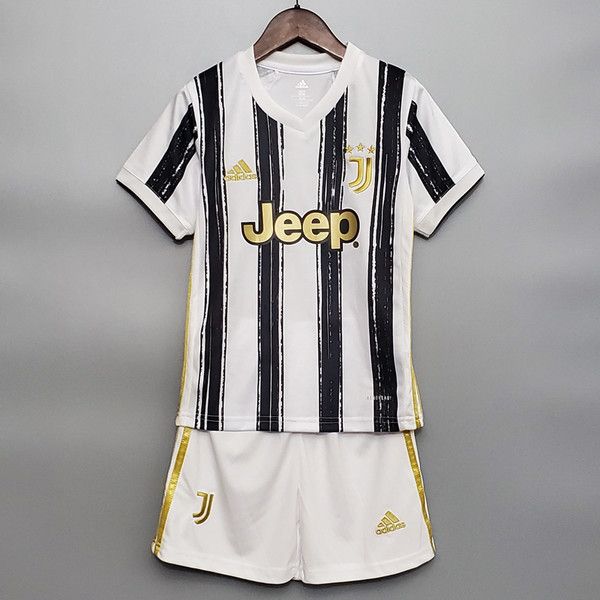Juvantus Soccer New 2020/2021 Home Thai Jersey For Kids - Half Sleeve Jersey Shirt with Shorts (Made in Thailand) Child Football Player Version Kit