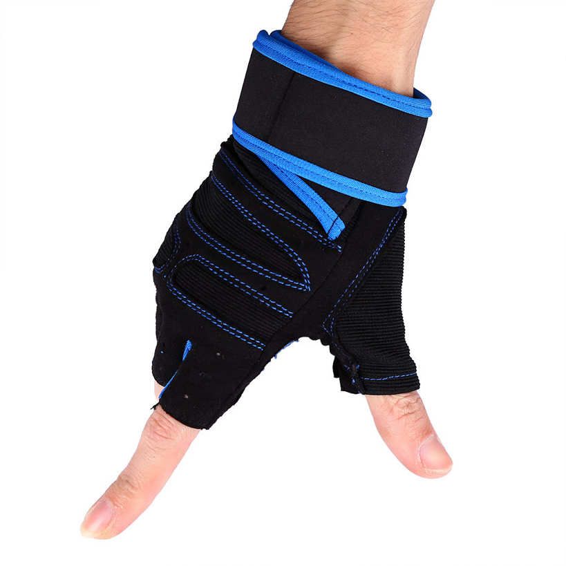 2 Pcs Wrist Band Support Protection Weight Lifting Gym Training Fitness Gloves Workout Exercise Sports Wraps