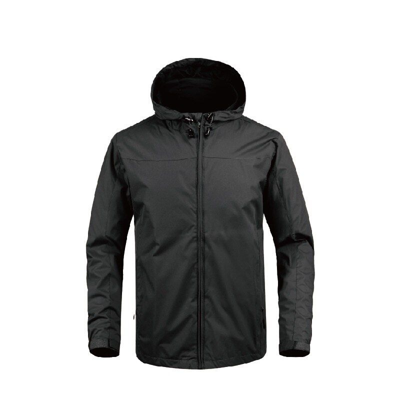 Waterproof Windproof Jacket for Men Hiking Camping Fishing S-5XL Thin Spring Autumn Outdoor Jacket  Black Work Clothes