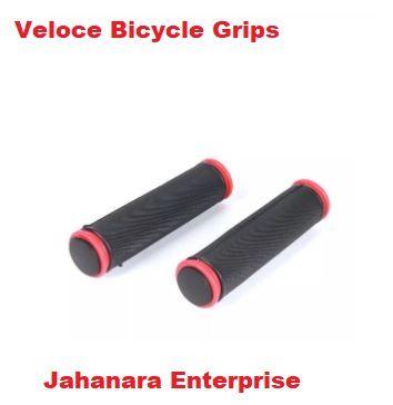 Veloce Bike Grips Mountain Bicycle Handle Handlebar Soft Rubber Multi colour 1 pair