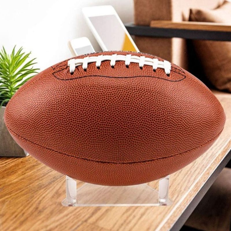 Acrylic Ball Stand - Holds Footballs, Basketballs, Volleyballs or Soccer Balls - Display Stand or Holder