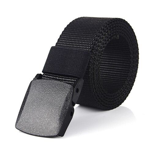 Outdoor Casual Canvas Breathable Belt Quick-drying Military Tactical Men women Waist Belt with Plastic Buckle Waist belt