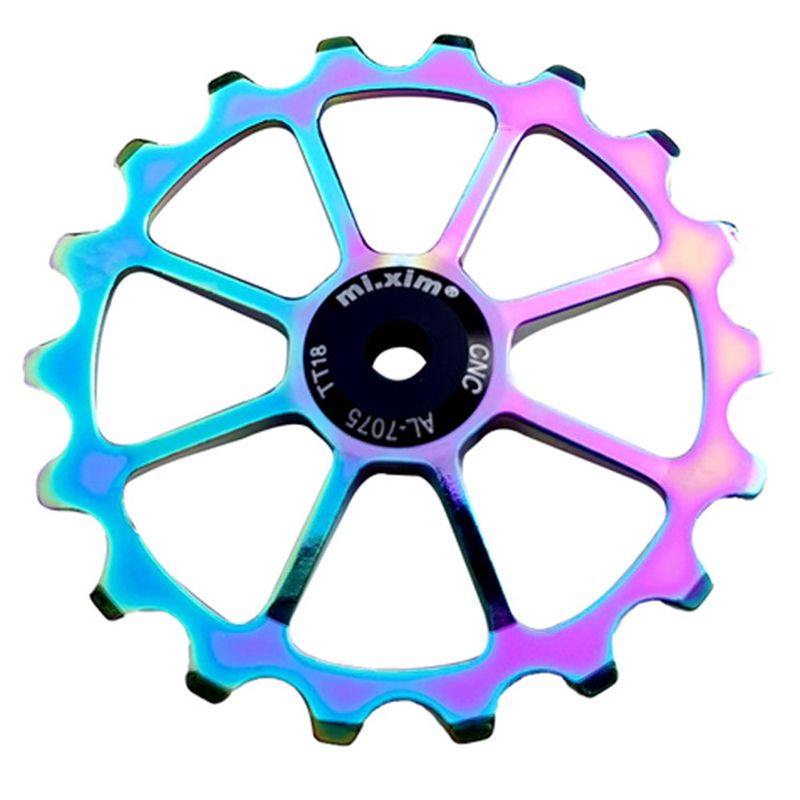 Mi.Xim 18T MTB Bicycle Rear Derailleur Jockey Wheel Bike Guide Roller Pulley for 7-12 Speed Colorful