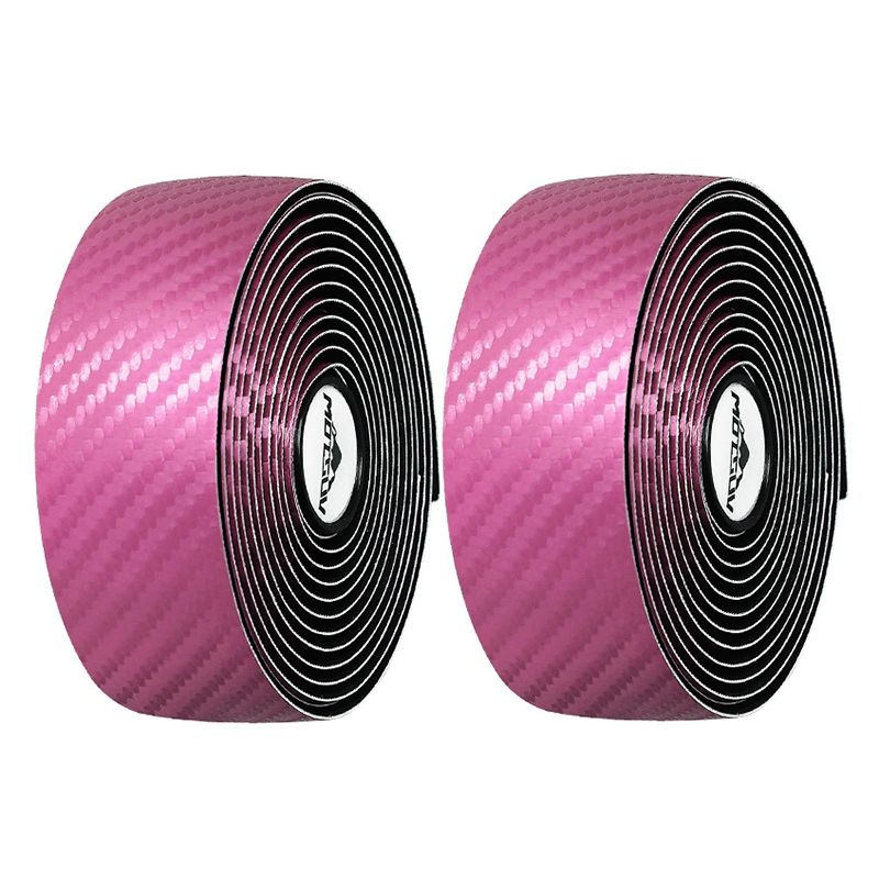MOTSUV Bike Handlebar Tape Road Bicycle Handlebar Tape Anti-Slip Shock Absorption Cycling Wrap End Plug Accessories Pink
