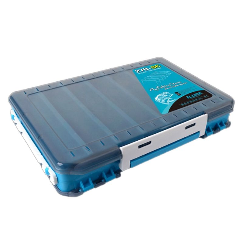ILURE Double Sided Fishing Box Fishing Accessories Lures Hooks Storage Box Fishing Tackle Organizer Box